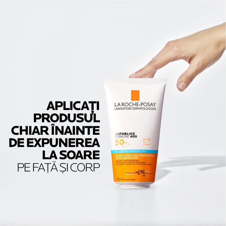 Cum se aplica lotiunea de plaja SPF 50+ pe fata si corp