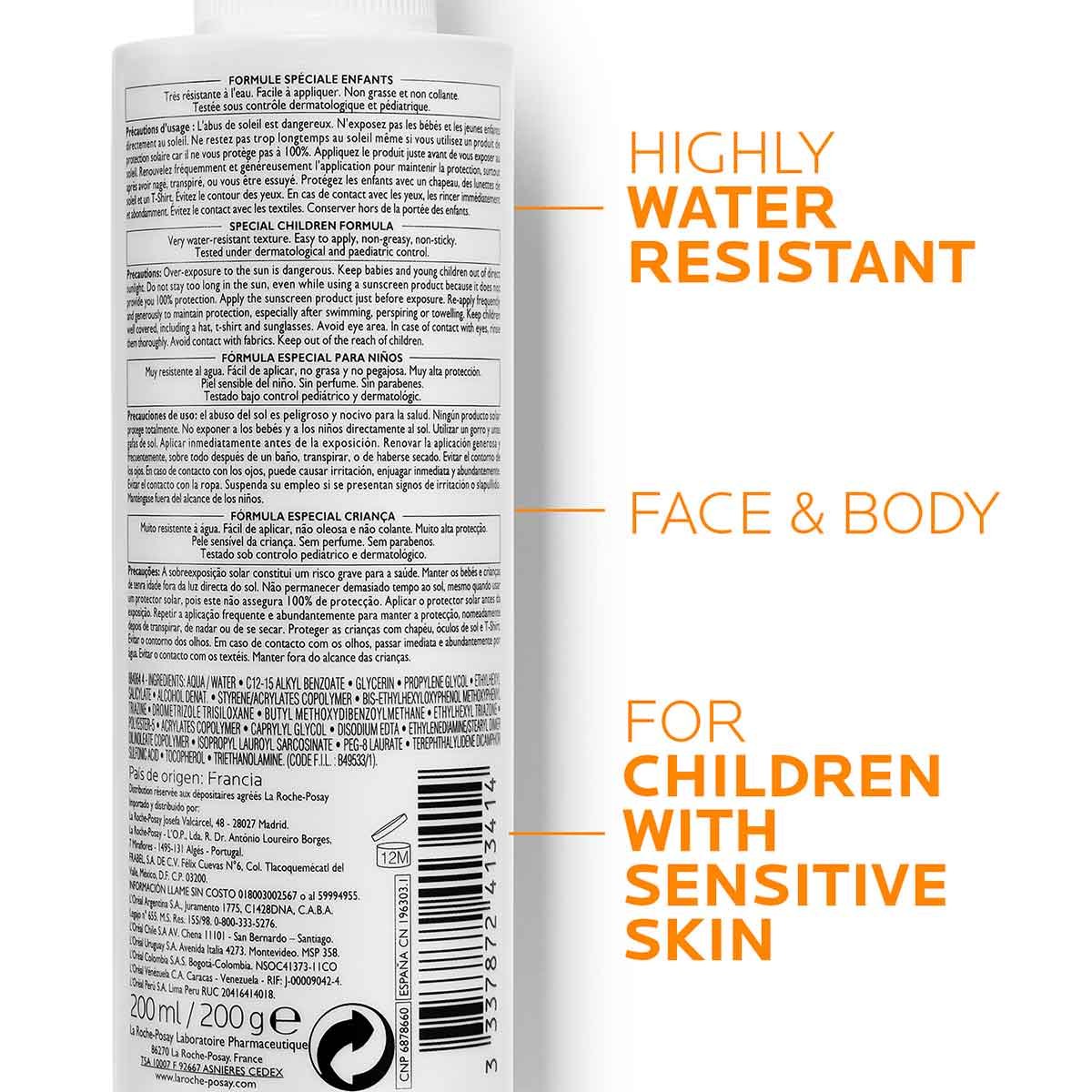 beneficiile utilizari anthelios SPF 50 spray drmato-pediatric