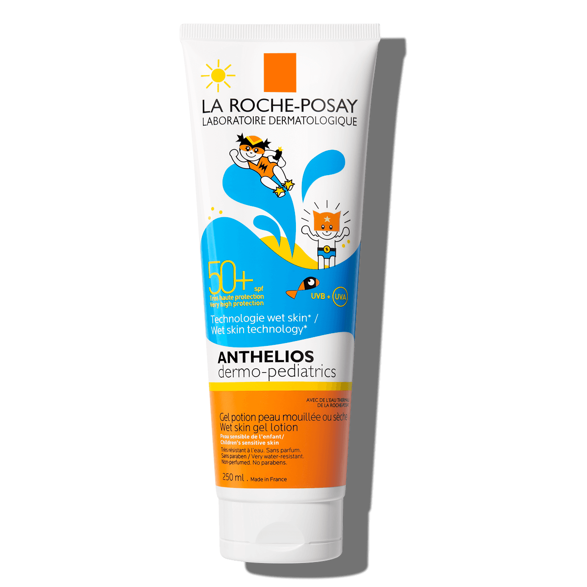 anthelios wet skin gel dermo pediatrics spf50 plus