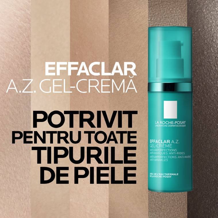 EFFACLAR A.Z. Gel-crema cu Acid Azelaic, Anti-Imperfectiuni, Antirid