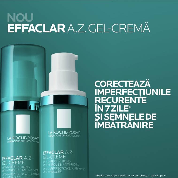 EFFACLAR A.Z. Gel-crema cu Acid Azelaic, Anti-Imperfectiuni, Antirid
