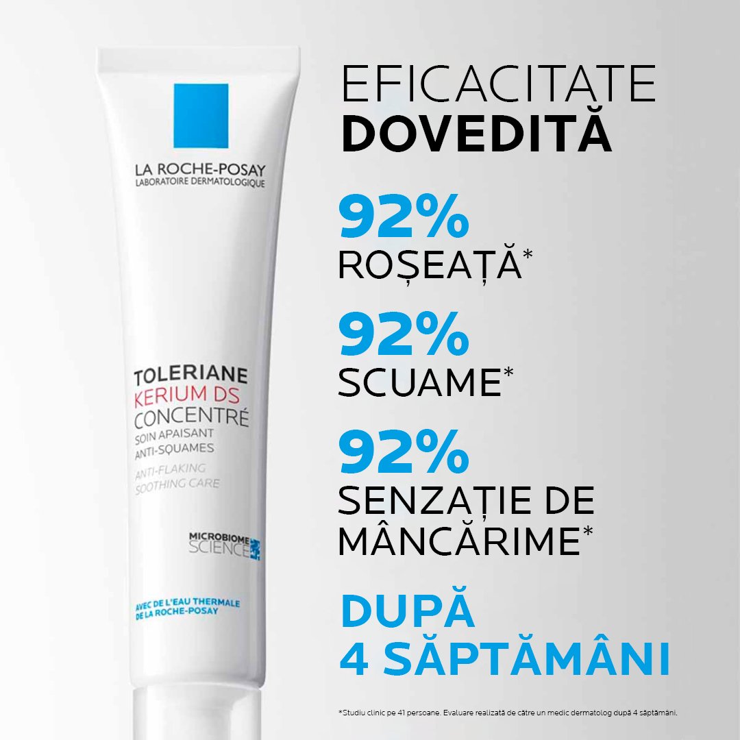 Toleriane Kerium DS Concentrat hidratant pentru ten cu scuame eficacitate dovedita