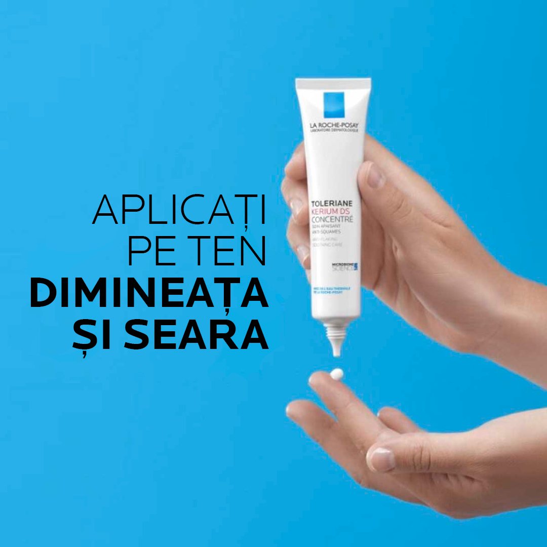 Cand se foloseste Toleriane Kerium DS Crema concentrata hidratanta pentru ten cu scuame 
