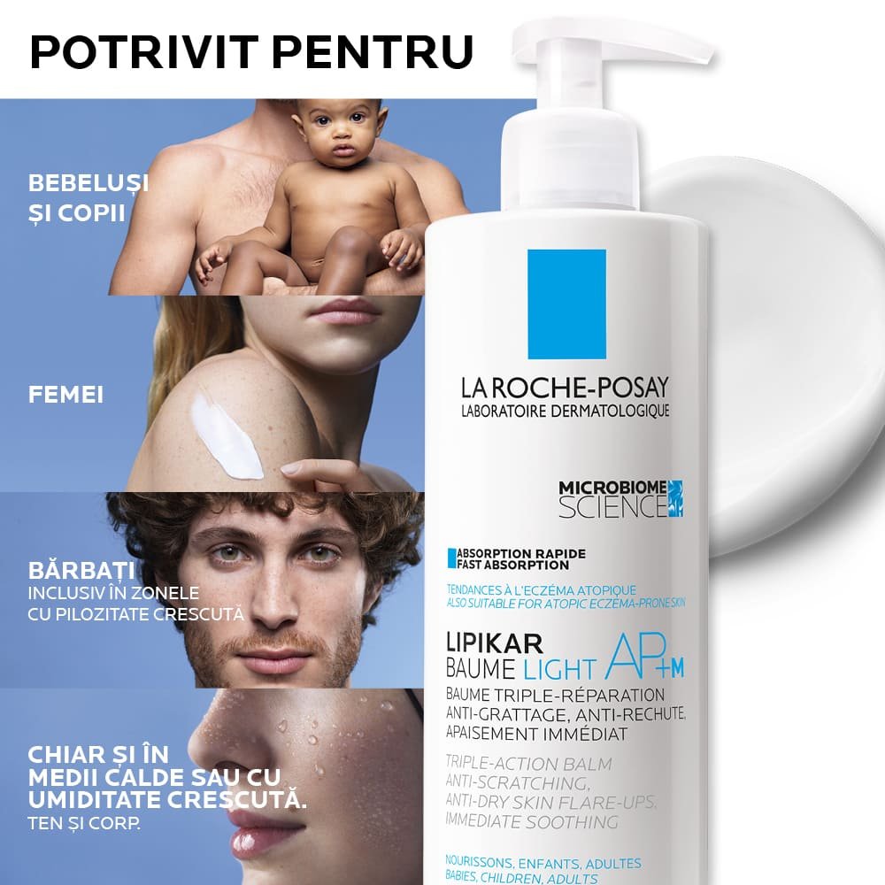 Lipikar Baume AP+ M - hidratare usoara pentru piele | La