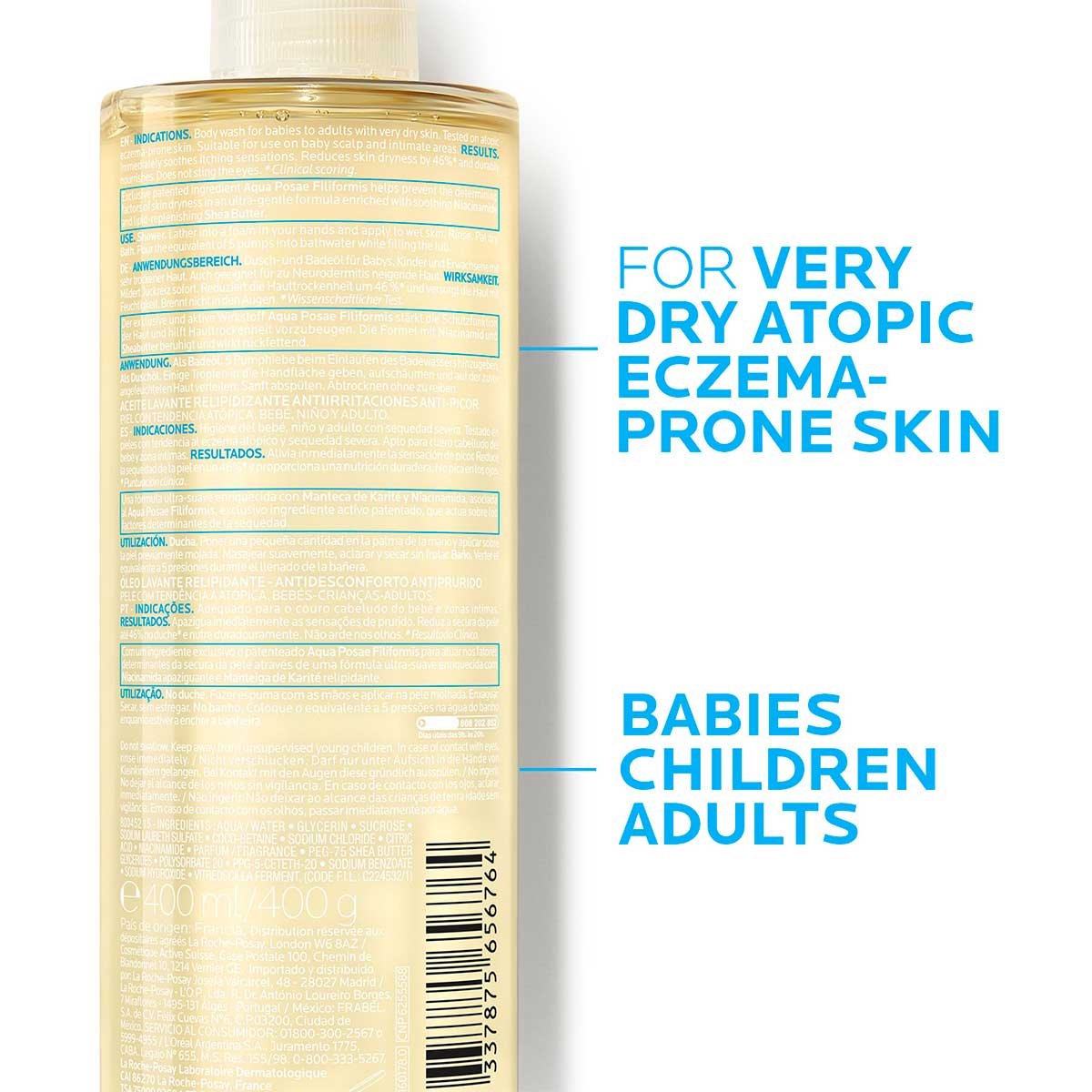 lipikar la roche posay body cleanser lipikar cleansing oil ap